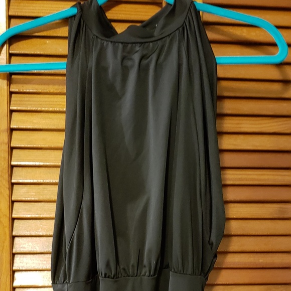 Black Party tank with tie back - Picture 1 of 2